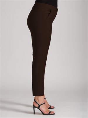 Kahverengi Bilek Paça Kumaş Pantolon