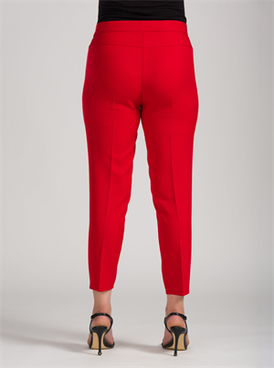 Kırmızı Bilek Paça Kumaş Pantolon
