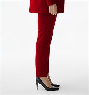 Kırmızı Klasik Paça Kumaş Pantolon