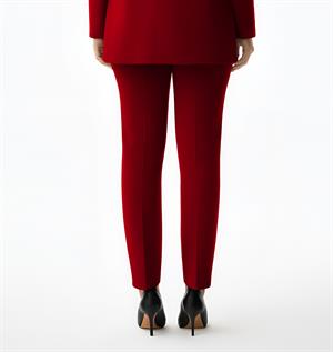 Kırmızı Klasik Paça Kumaş Pantolon