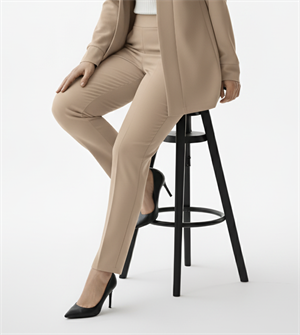 Krem Klasik Paça Kumaş Pantolon