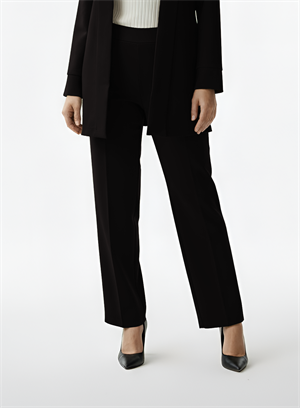 Siyah Bol Paça Kumaş Pantolon