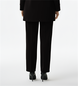 Siyah Bol Paça Kumaş Pantolon