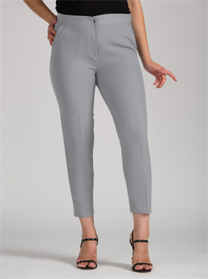 Gri Bilek Paça Kumaş Pantolon