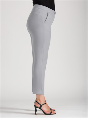 Gri Bilek Paça Kumaş Pantolon