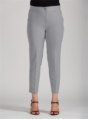 Gri Bilek Paça Kumaş Pantolon