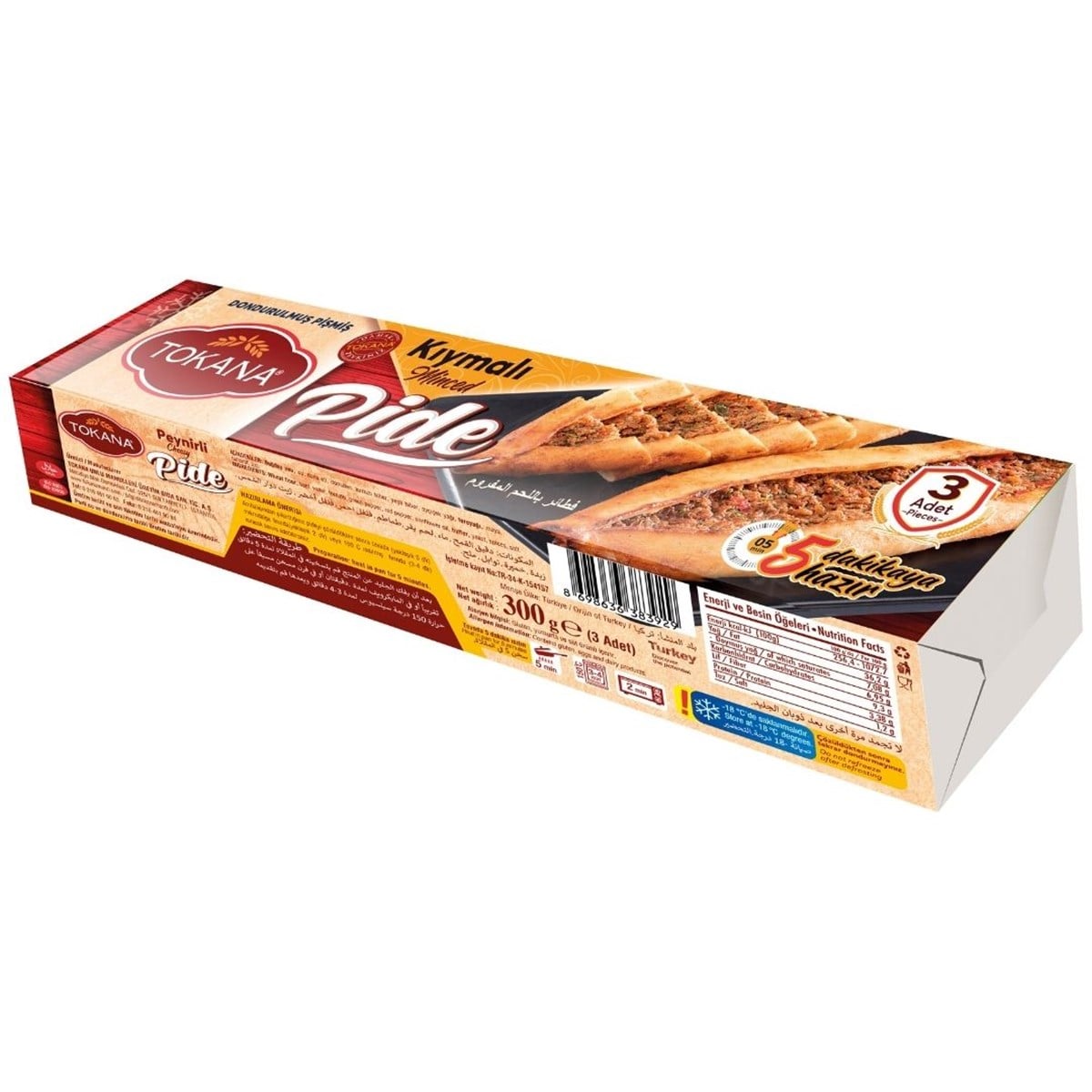 Tokana Kıymalı Pide 125 gr (3 Adet)