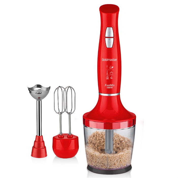 Goldmaster IN 6206K Fastmix 1000 W Blender Seti Kırmızı