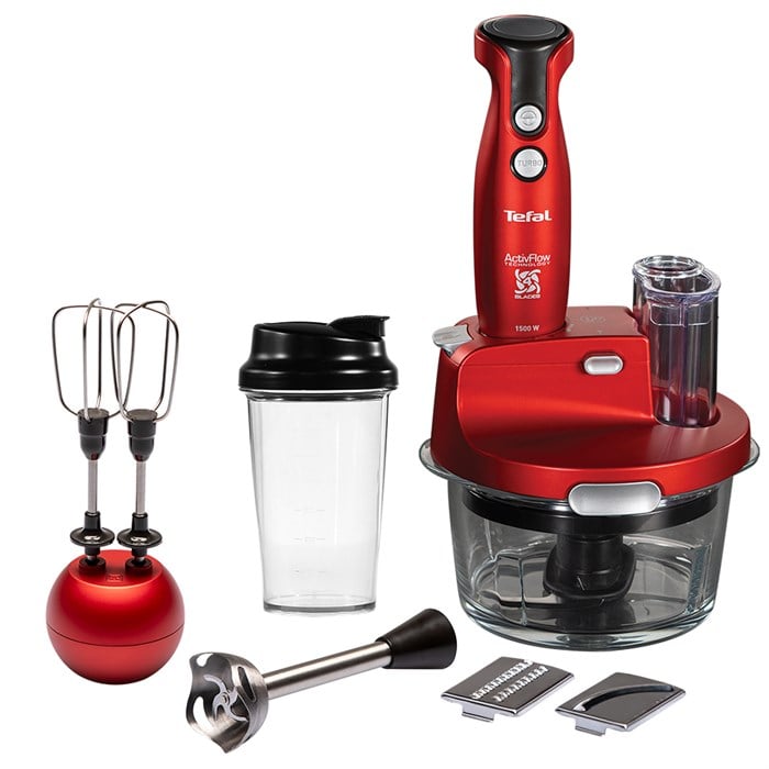 Tefal Activflow Pro Extreme Kırmızı Blend'N Go 1500 W Cam Blender Seti