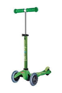 Micro Mini Deluxe Led 3 Tekerlekli Yeşil Scooter - MMD051