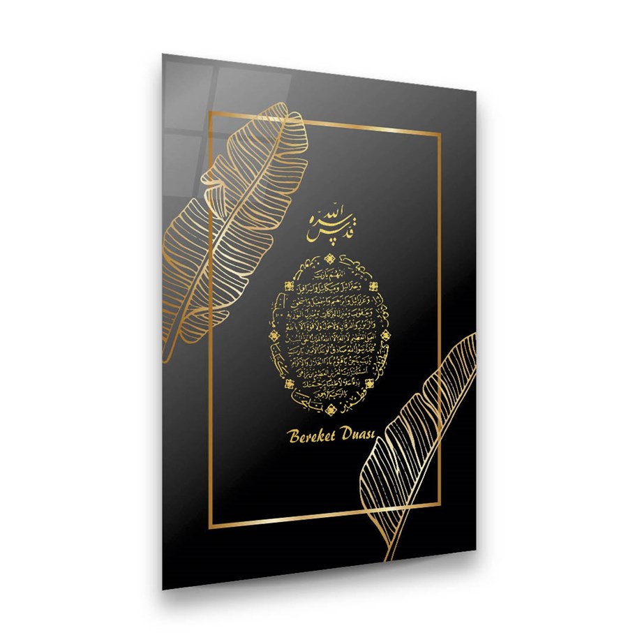 Bereket Duası Dikey Cam Tablo-Glass Art Concept