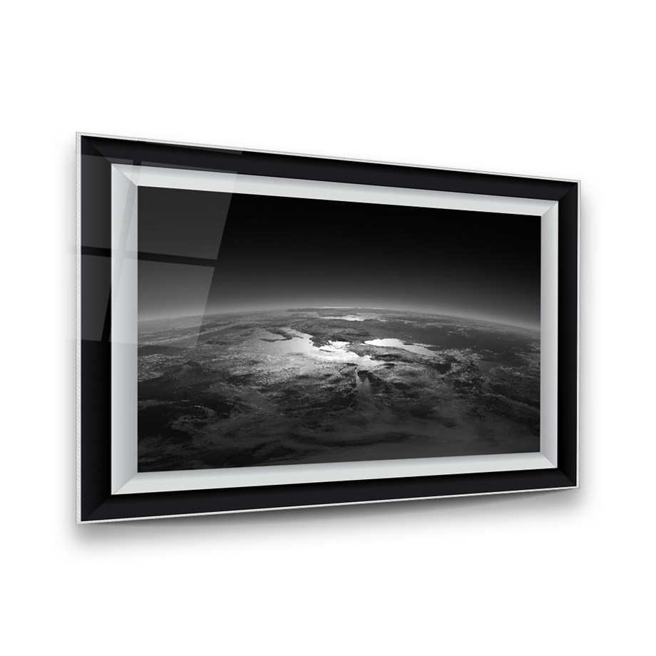 Dünya Manzara Yatay Cam Tablo-Glass Art Concept