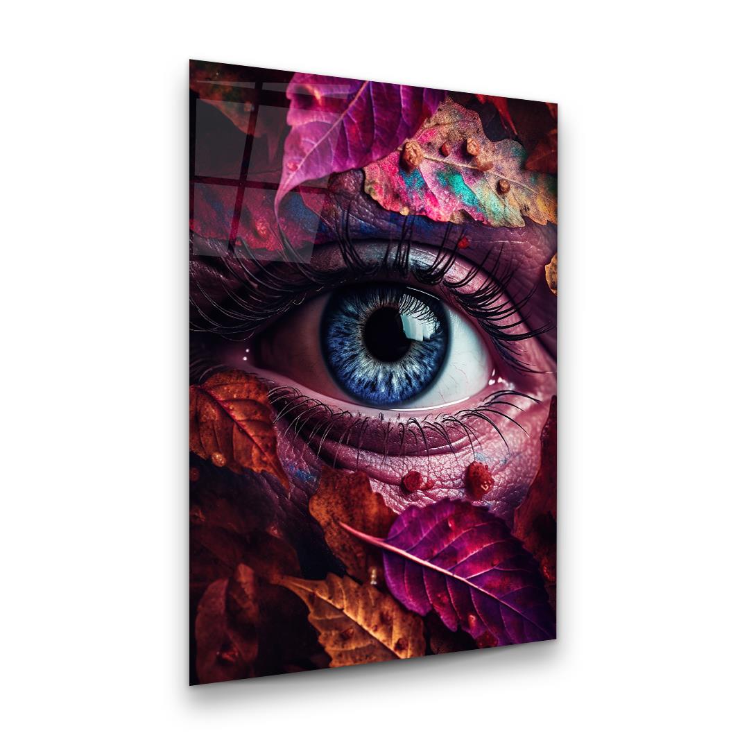 Göz Manipülasyon Dikey Cam Tablo-Glass Art Concept