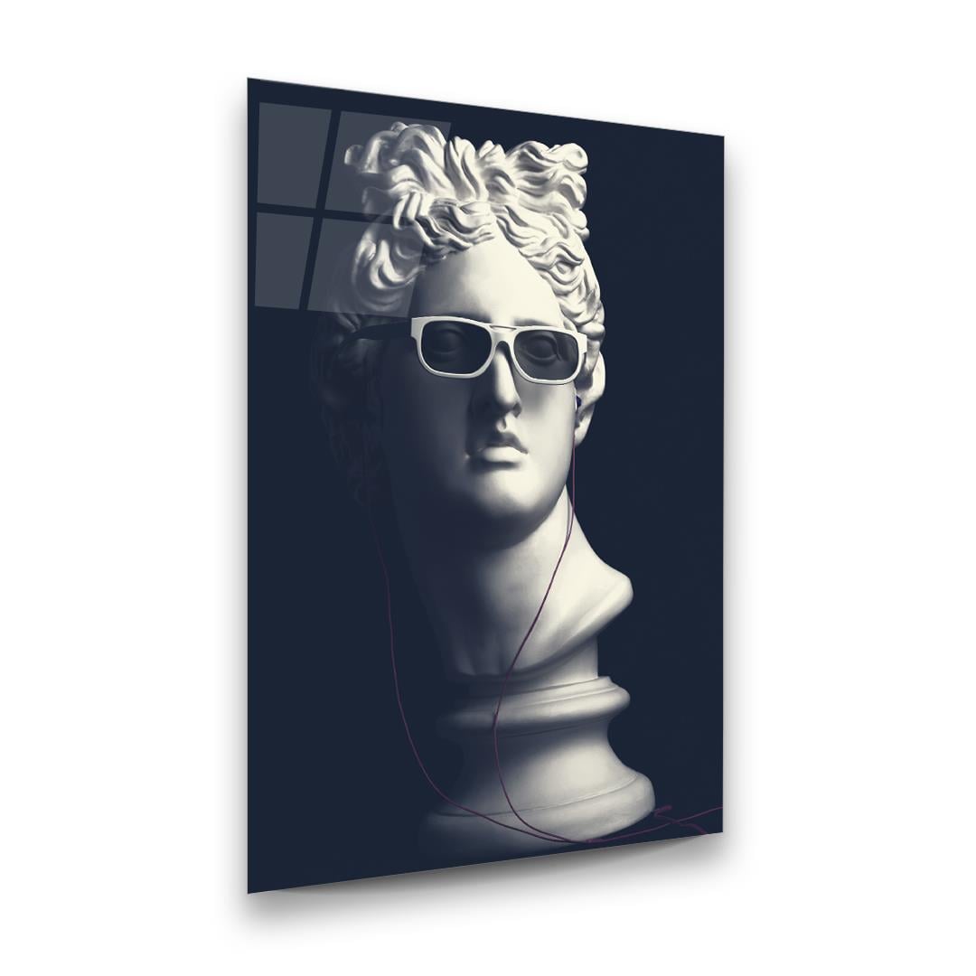 Heykel 2 Dikey Cam Tablo-Glass Art Concept