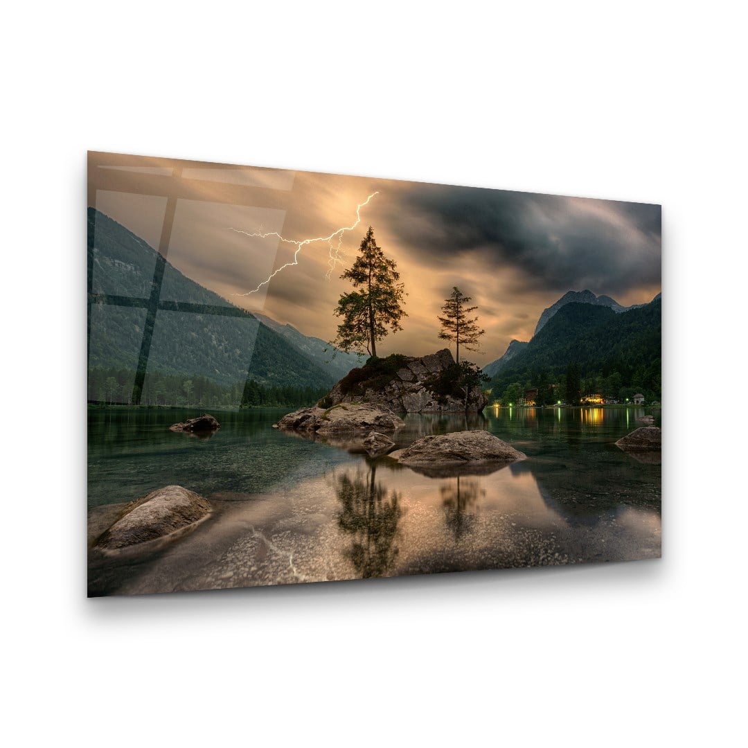 Manzara Yatay Cam Tablo-Glass Art Concept