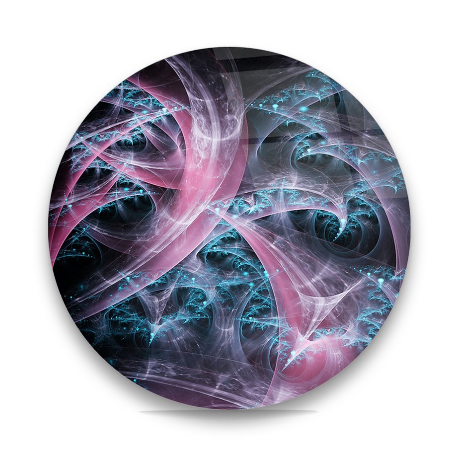 Soyut Yuvarlak Cam Tablo