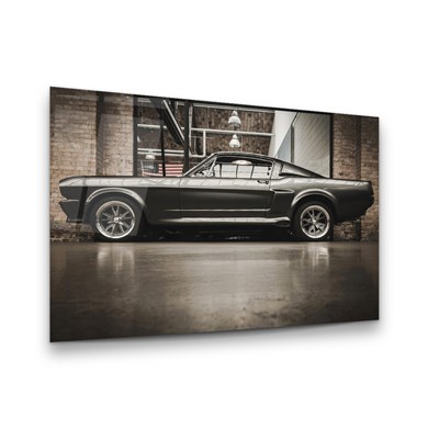 Ford Mustang GT 500 Araba Yatay Cam Tablo-Glass Art Concept