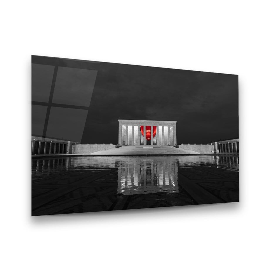 Anıtkabir Yatay Cam Tablo-Glass Art Concept