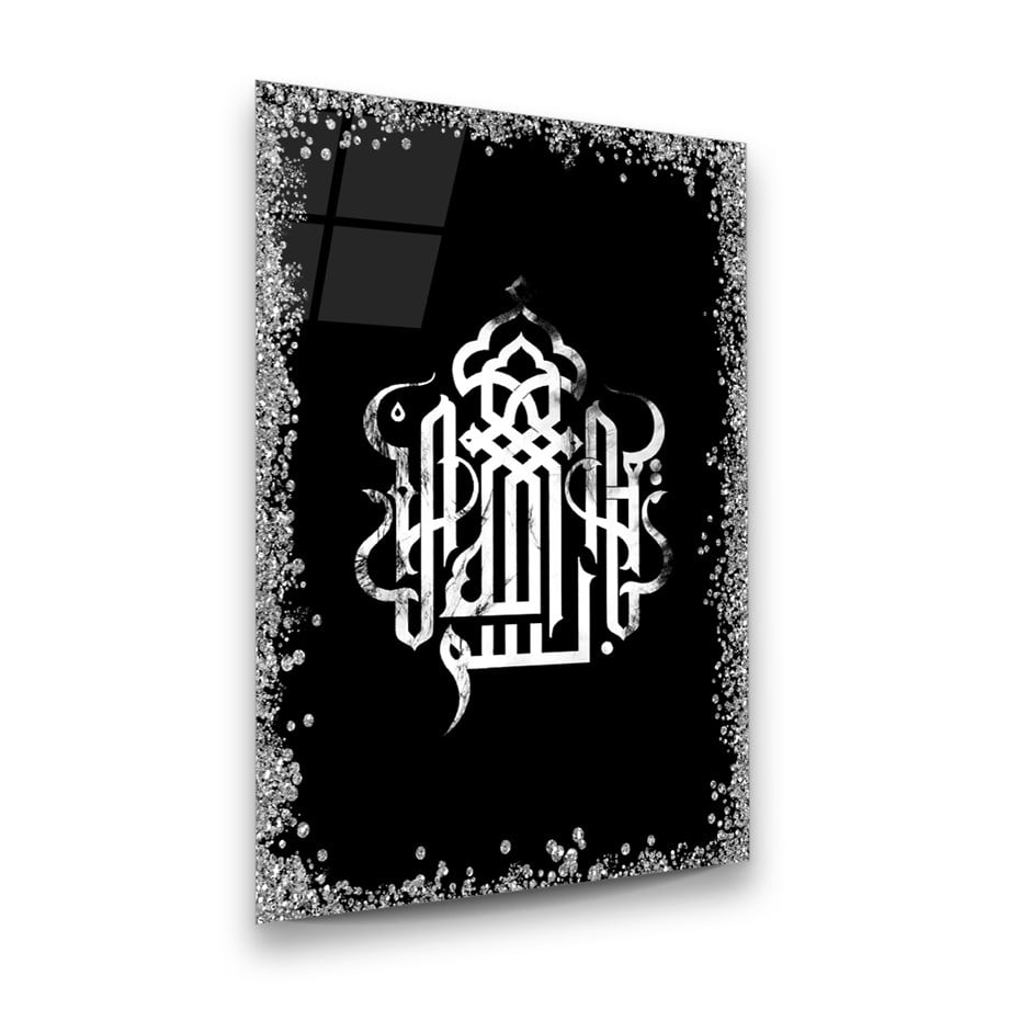 Besmele Dikey Cam Tablo-Glass Art Concept