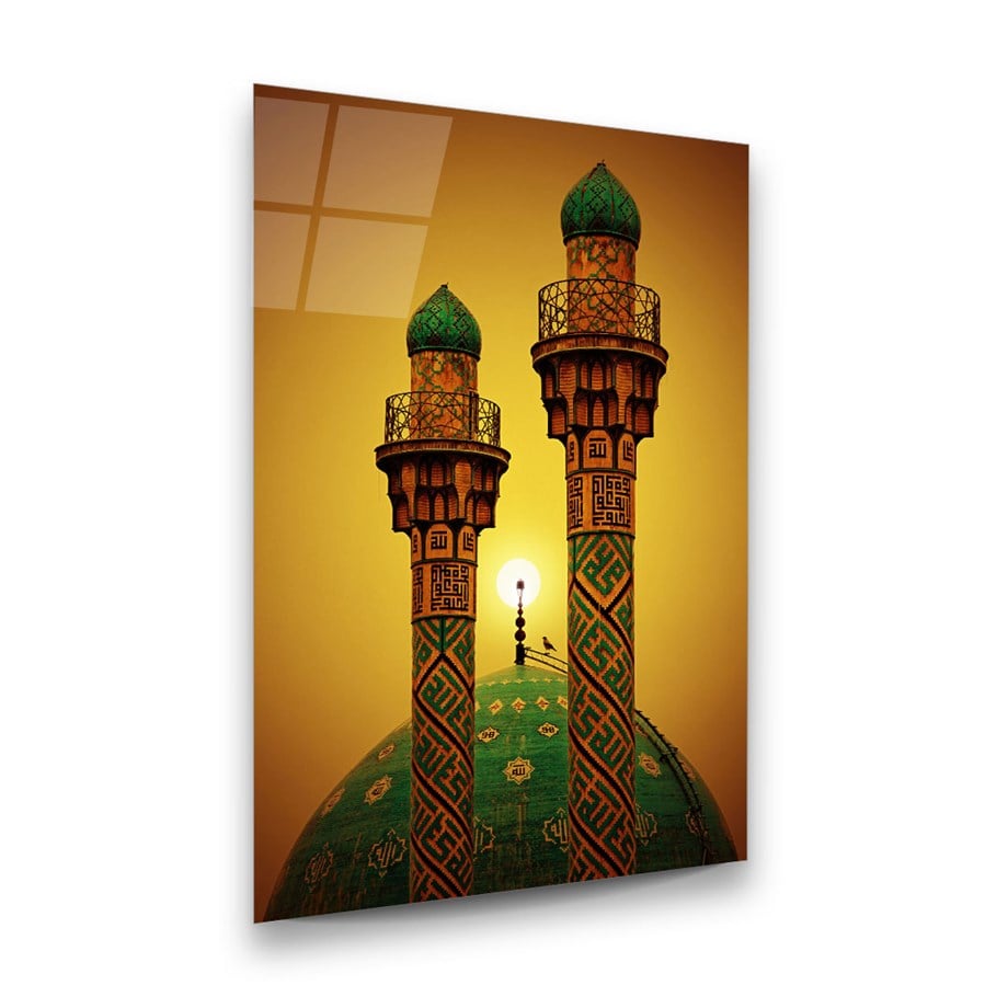 Camii Minare Dikey Cam Tablo