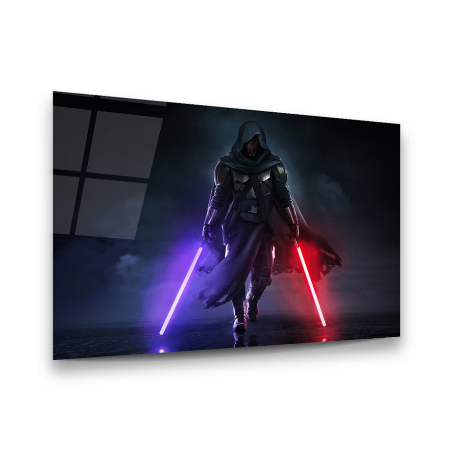 Darth Revan Yatay Cam Tablo-Glass Art Concept