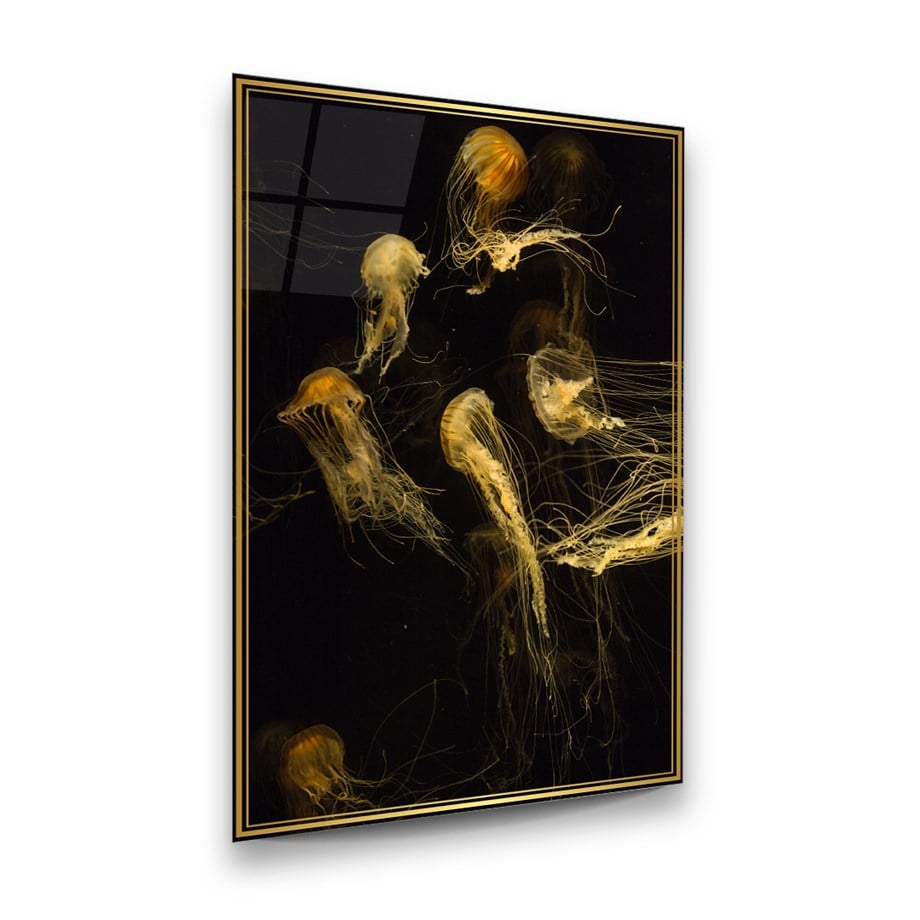 Deniz Anaları Dikey Cam Tablo-Glass Art Concept