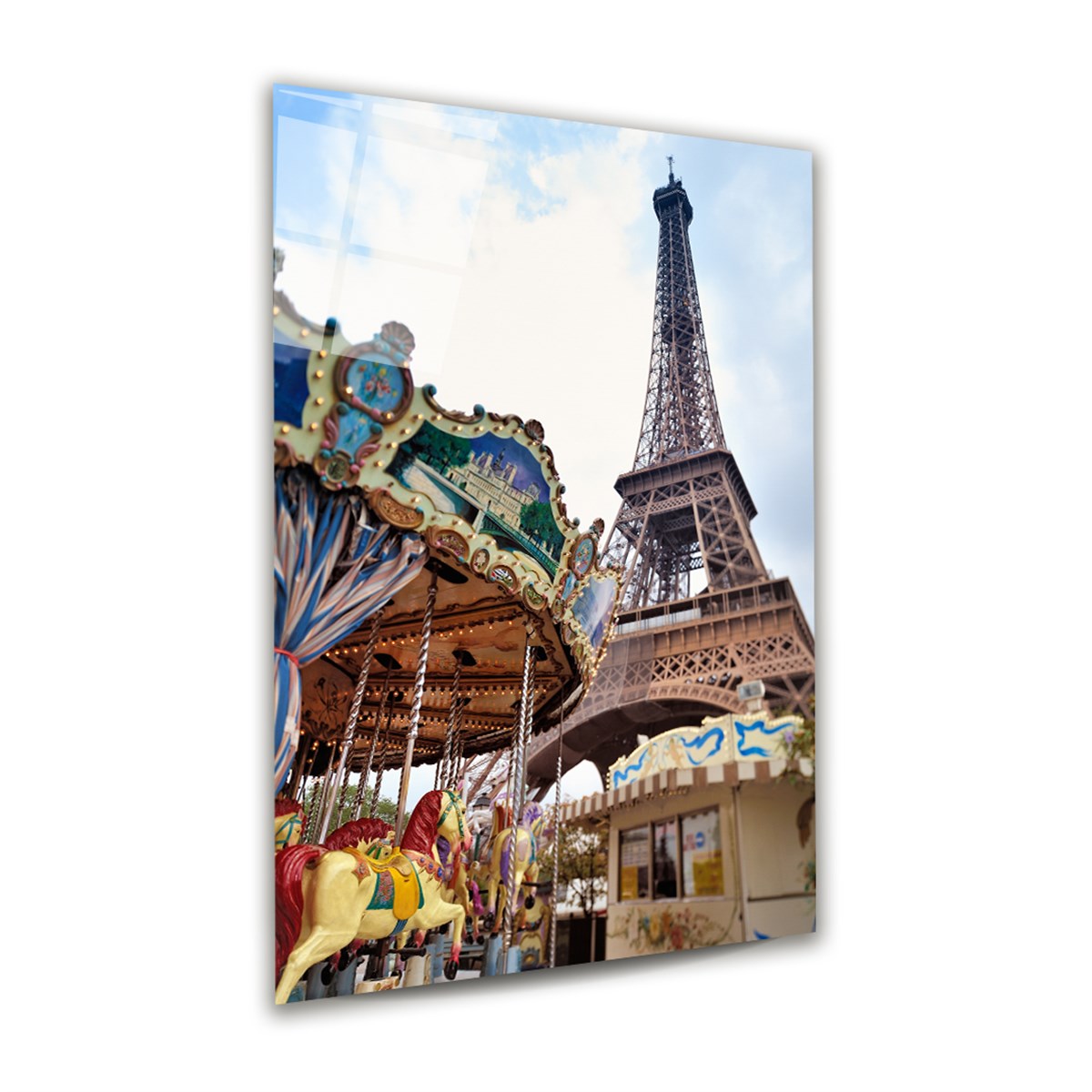 Eyfel Kulesi Dikey Cam Tablo
