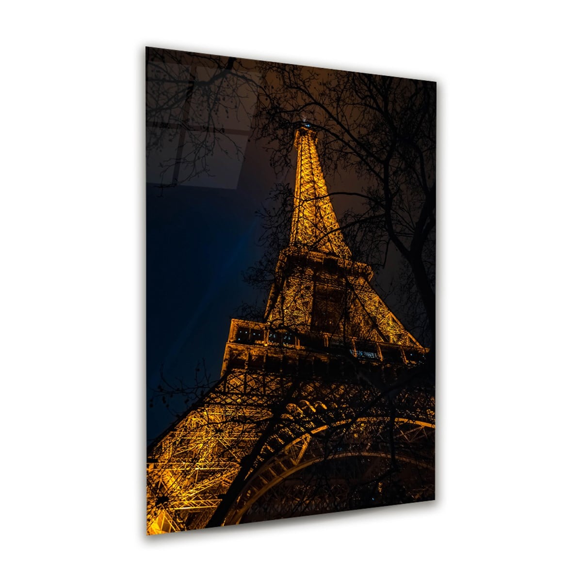 Eyfel Kulesi Dikey Cam Tablo