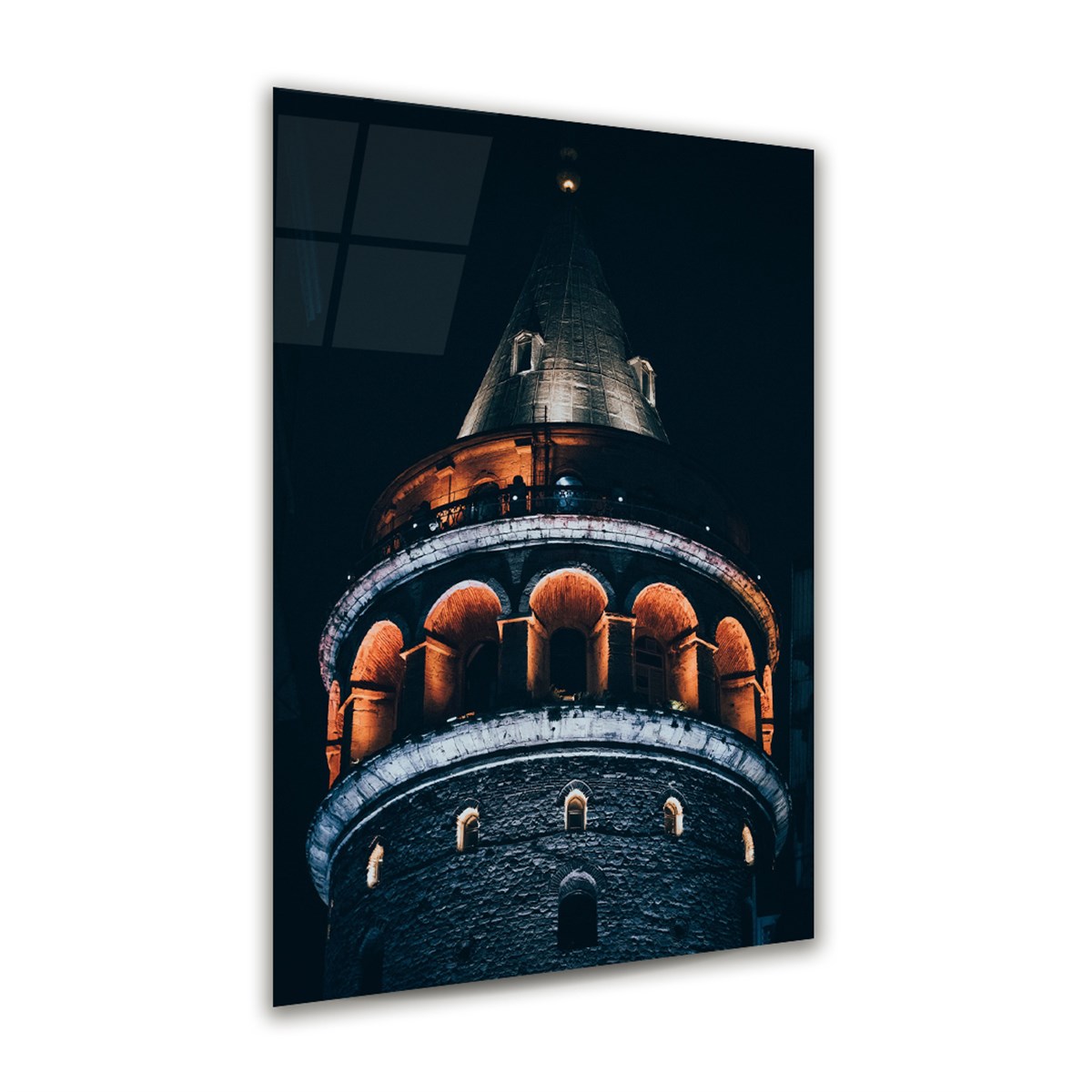 Galata Kulesi Dikey Cam Tablo