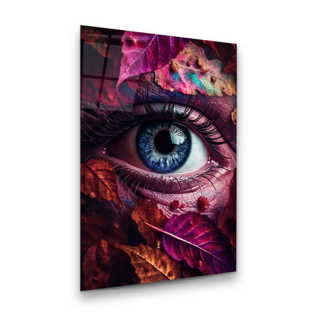 Göz Manipülasyon Dikey Cam Tablo-Glass Art Concept