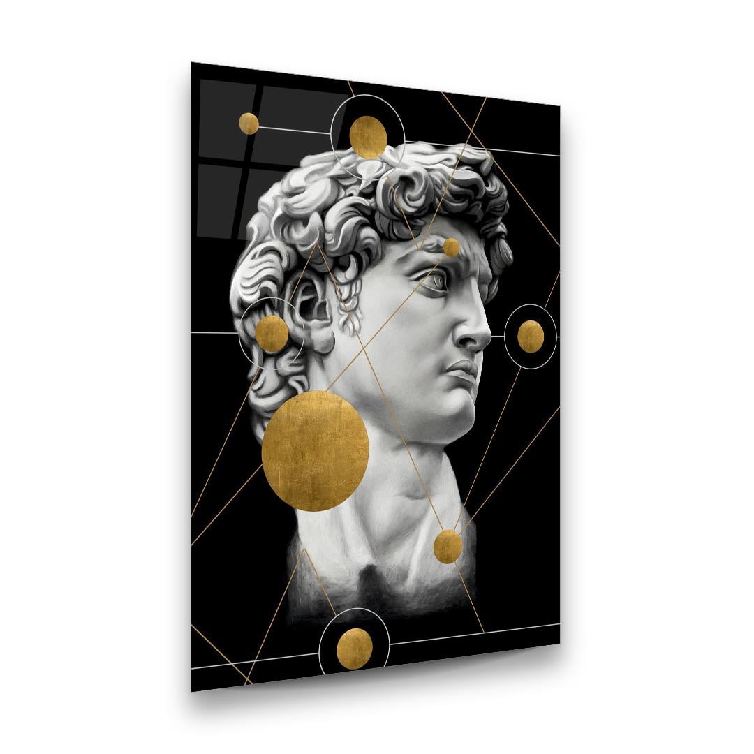 Heykel Dikey Cam Tablo-Glass Art Concept