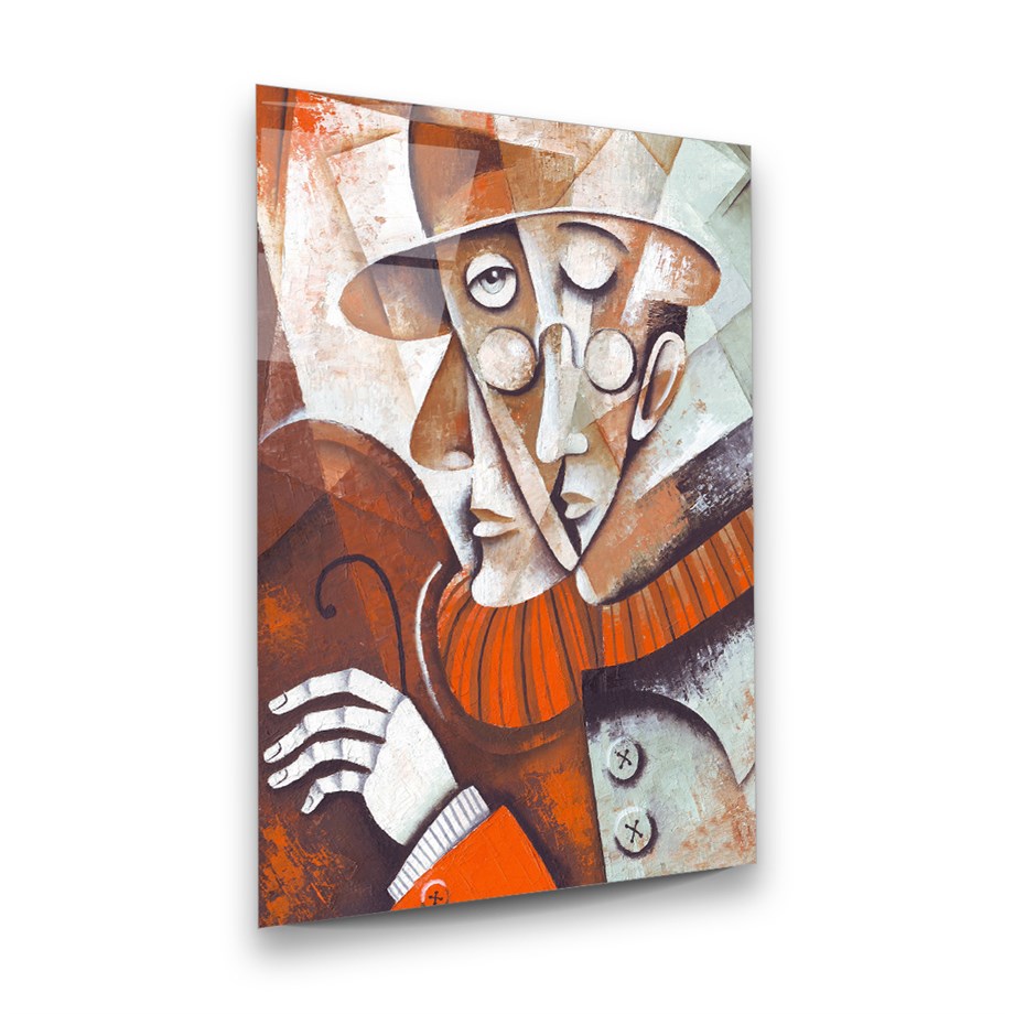 Sanatsal Dikey Cam Tablo