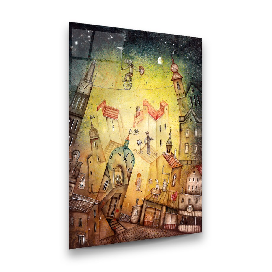 Sokakta Karnaval Dikey Cam Tablo