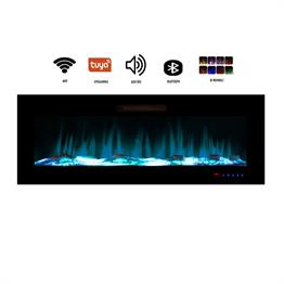 TEK TES 130CM ELEKTRİKLİ ŞÖMİNE 8 RENKLİ ALEV SESLİ  BLUETOOTHLU WİFİ UYGULAMALI