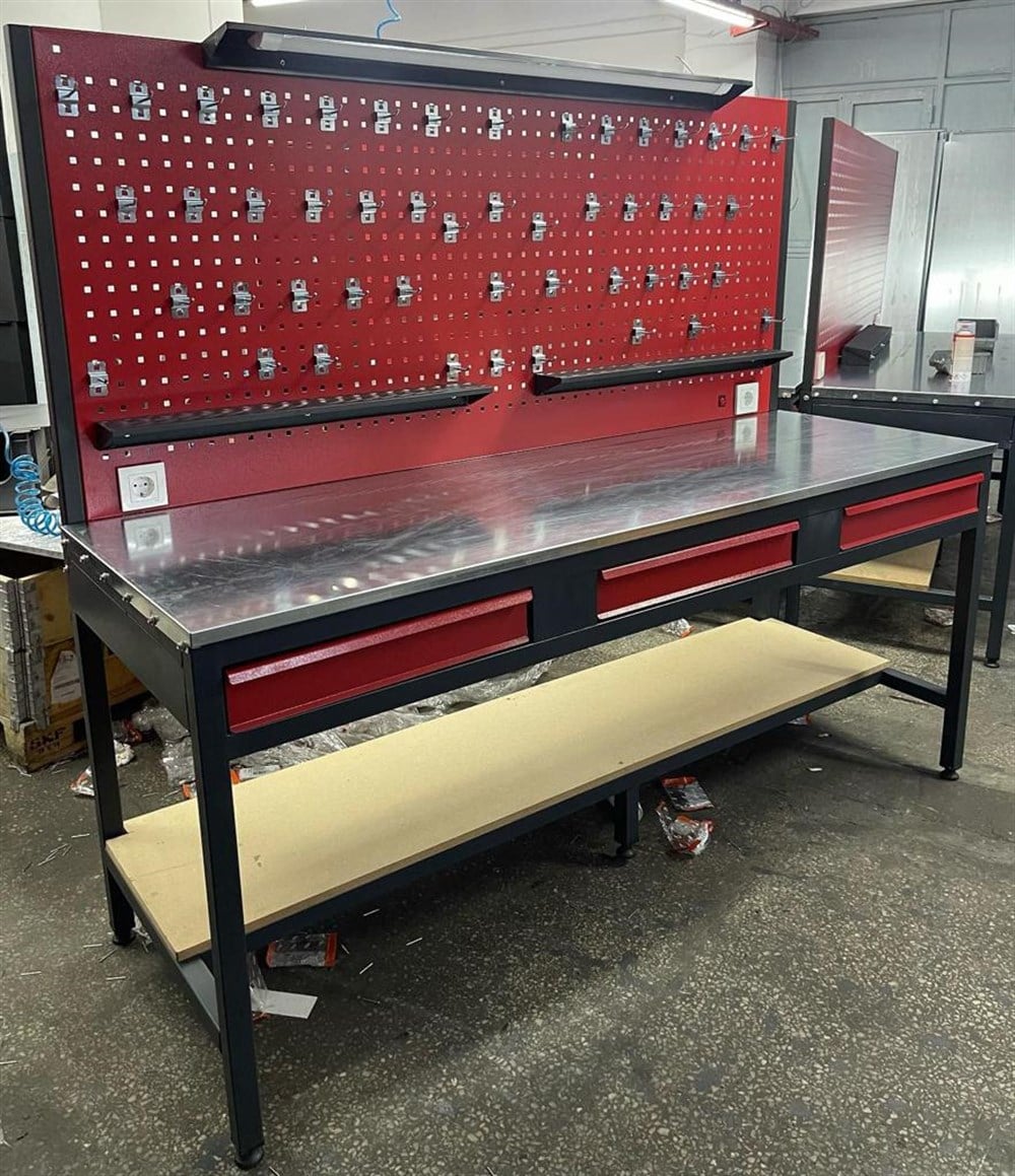2 Metre 4 Çekmeceli Takım Tezgahı