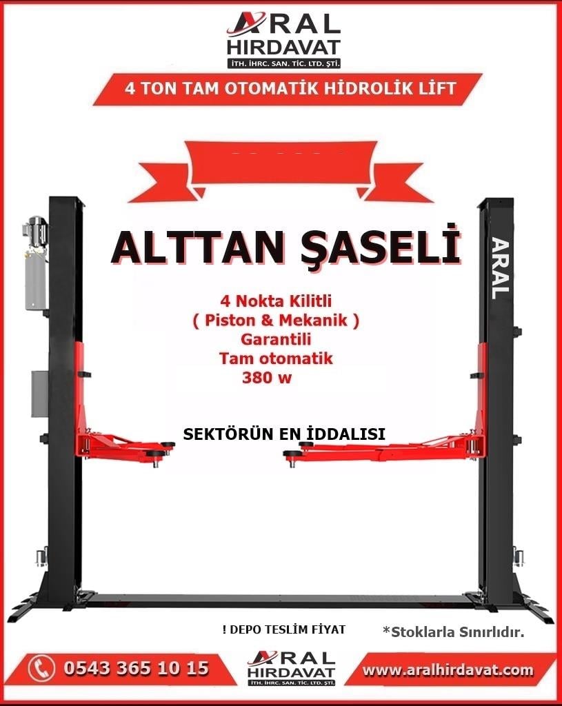 Alttan ŞASELİ 4 Ton Hidrolik Lift