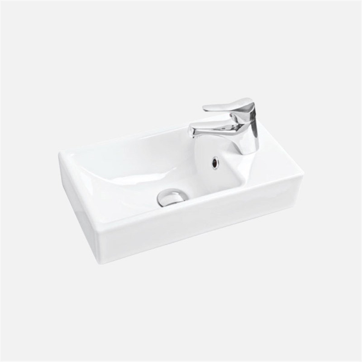 Güral Vit Dikdörtgen Lavabo Beyaz Mobilya Üstü 25 cm x 45 cm