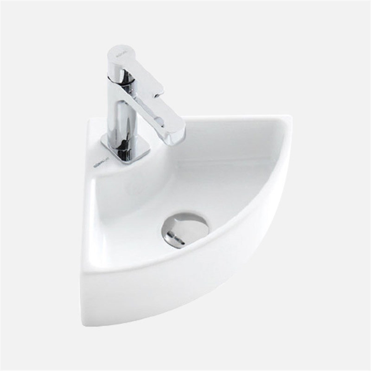 Güral Vit Köşe Puzzle Lavabo 30 cm x 30 cm