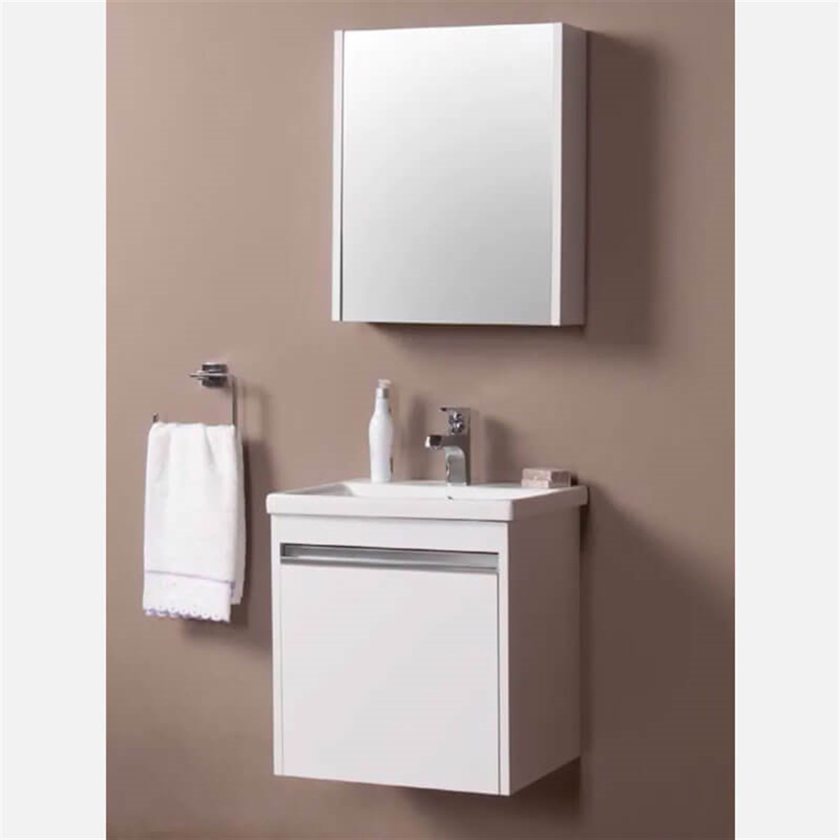 Livea Rem Beyaz Banyo Dolabı 52 cm