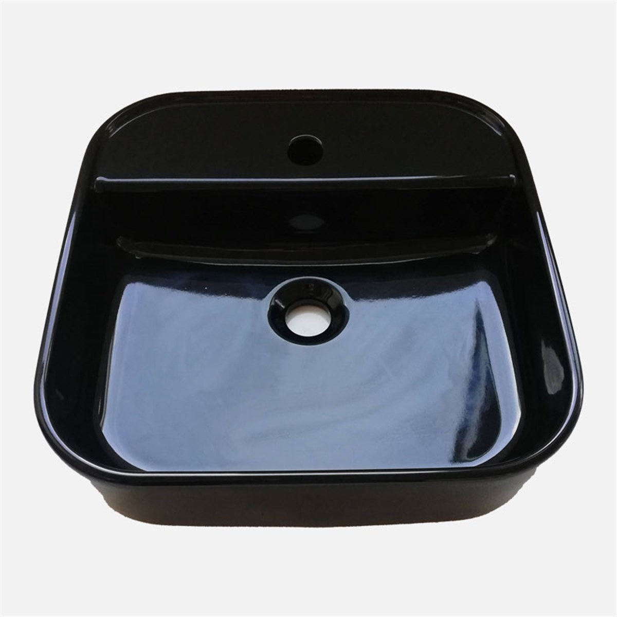 Güral Vit Nova Parlak Siyah Mobilya Üstü Lavabo 42 cm x 42 cm