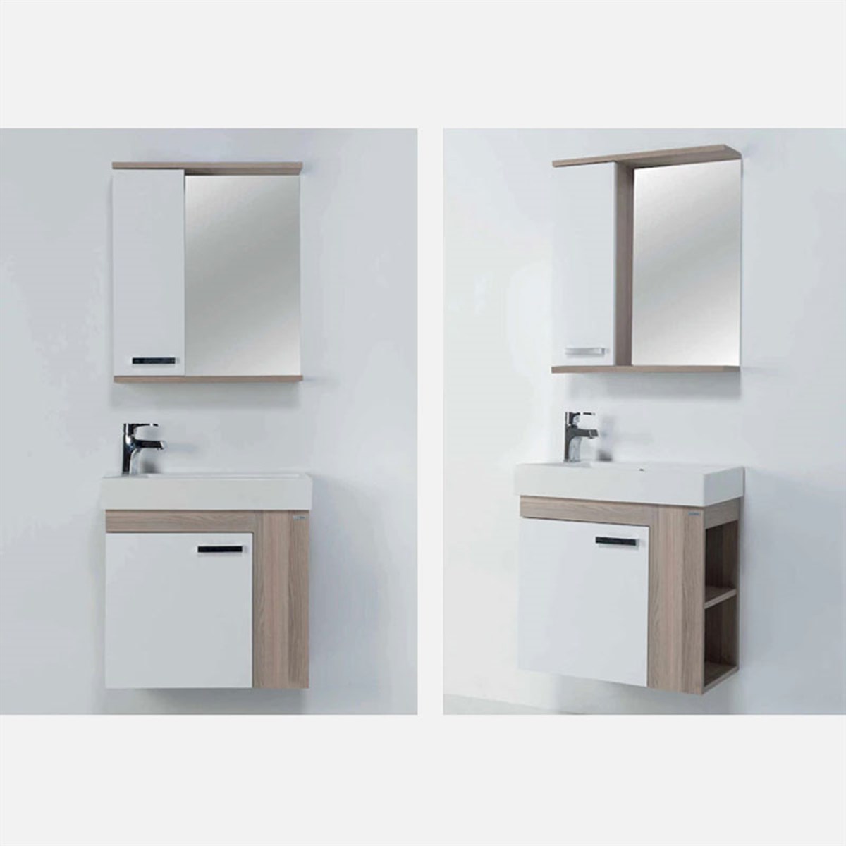 Livea Armada Meşe Beyaz Banyo Dolabı 55 cm