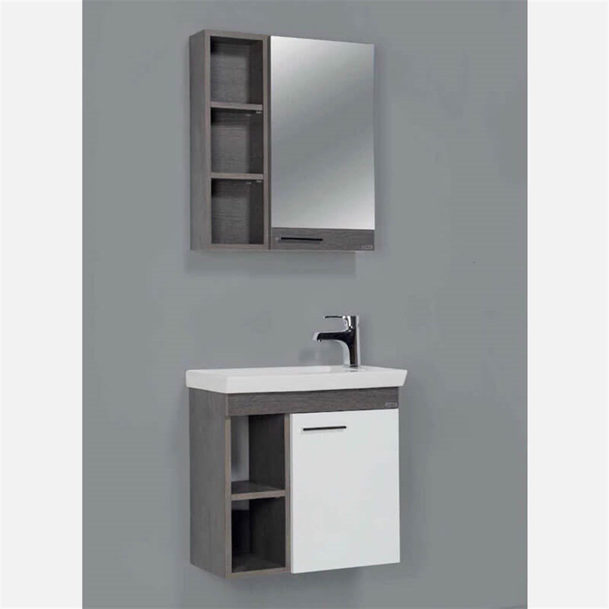 Livea Pino Antrasit Gri Banyo Dolabı 60 cm