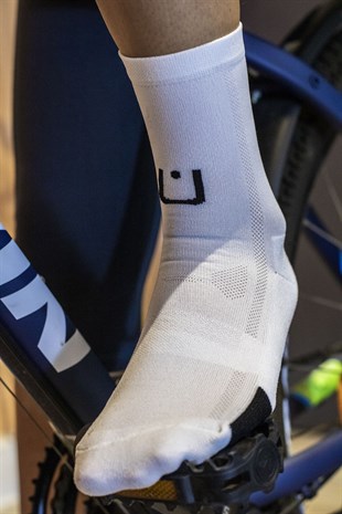 2'li Bisikletçi Çorabı (Beyaz)