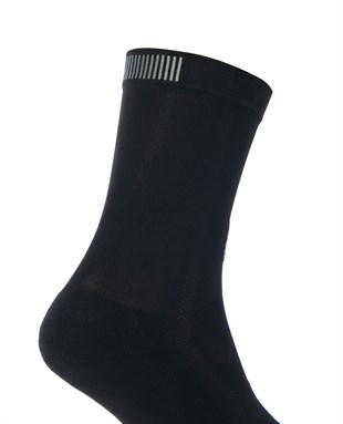 2'li Bisikletçi Çorabı (Beyaz-Siyah)