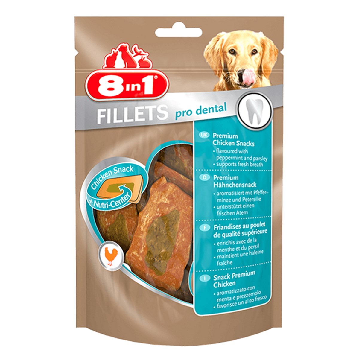 8 in 1 Poch Fillets Pro Dental Nane Aromalı Köpek Ödülü 80gr