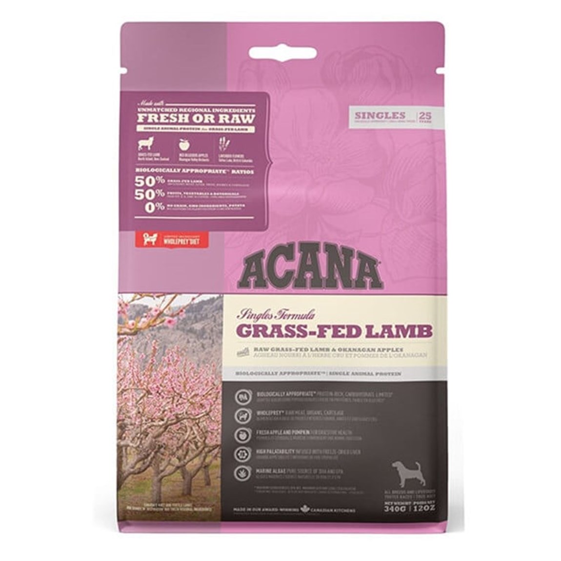 Acana Grass-Fed Lamb Kuzu Etli Köpek Maması 340 Gr