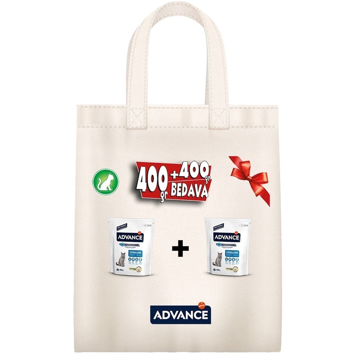 Advance Cat Sterilised Hindili Kısır Kedi Maması 400+400 Gr
