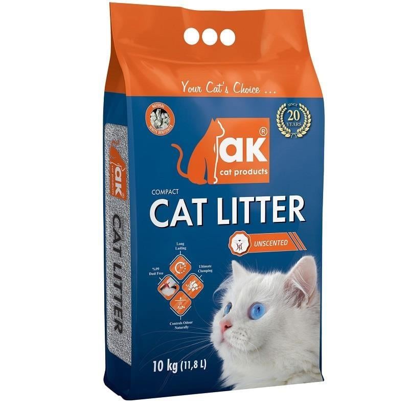 Akkum Compact İnce Taneli Natural Kedi Kumu 10 Kg
