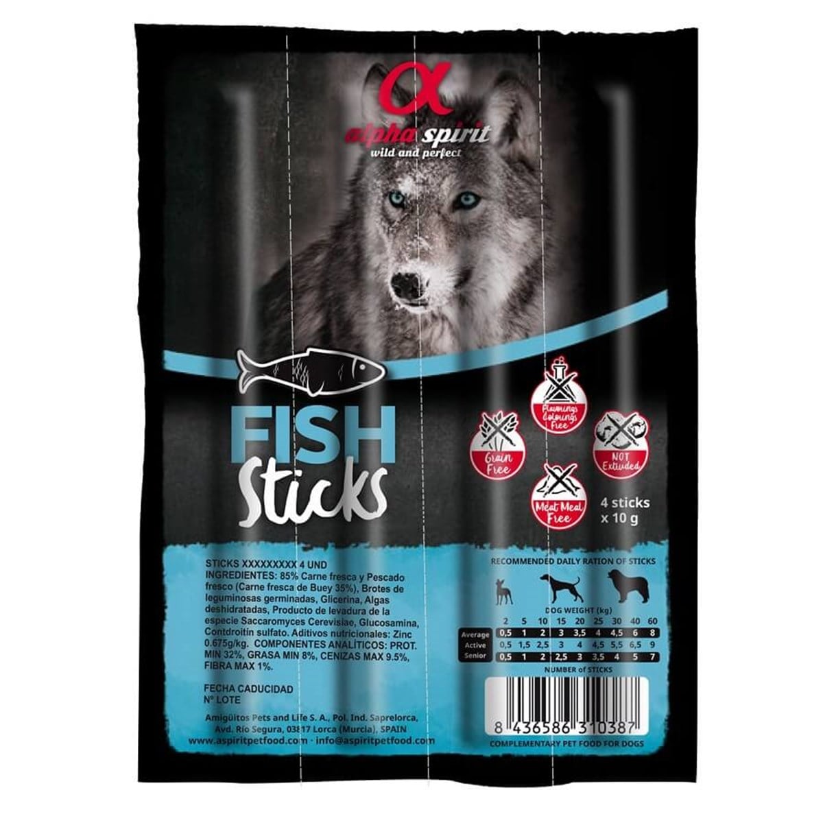 Alpha Spirit Balıklı Sticks Köpek Ödül Maması 4*10 gr.