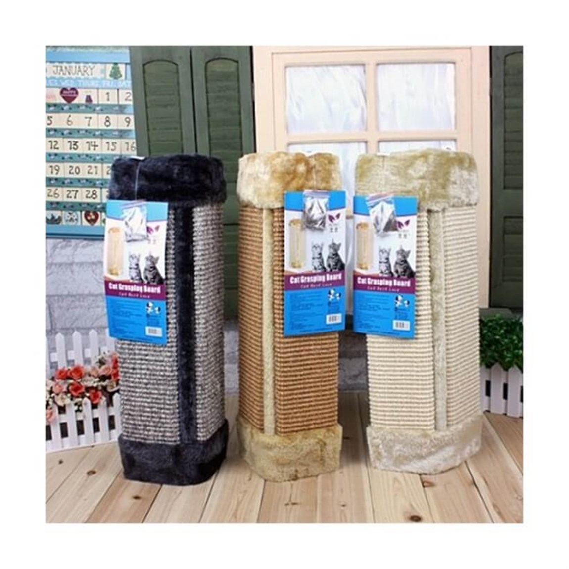 Bobo Kedi Köşe Tırmalama Tahtası 23x49